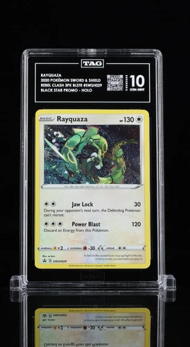 Rayquaza 2020 Pokemon SWSH029 Sword & Shield Black Star Promo Holo TAG 10