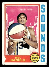 1974 TOPPS MEL DANIELS 192 VG BASKETBALL MEMPHIS SOUNDS
