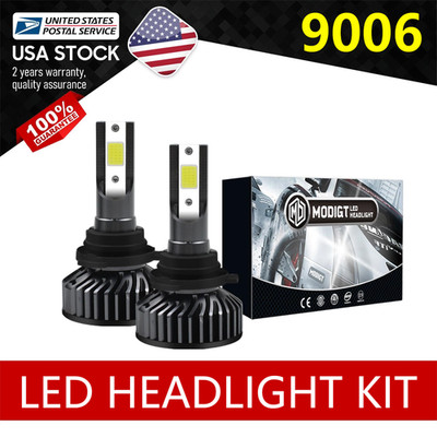 9006 HB4 LED Headlights 20000LM 6000K 120W Bulbs Lamps Remote/Dipped Beam 2 Pcs
