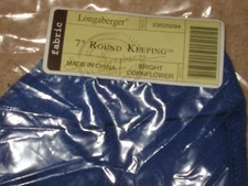 Longaberger 7" Round Keeping Liner Cornflower Blue Basketball Basket MINT FRSHIP