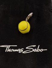 Thomas Sabo Charm Club Charm Sterling Silver yellow enamel tennis ball retired