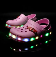 7 US. New Breathable Soft Cartoon Car Children's Flashing Lighting LED Shoes.