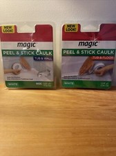 Magic Peel  Stick Caulk Tub  Wall WHITE 11' and Peel and Stick Tub/Floor 5'