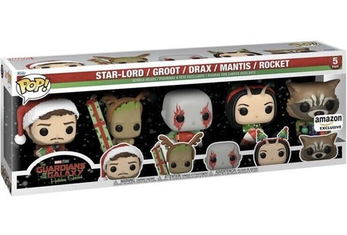 Funko Pop Marvel Guardians of The Galaxy 5 Pack Christmas Amazon Exclusive - Picture 2 of 3
