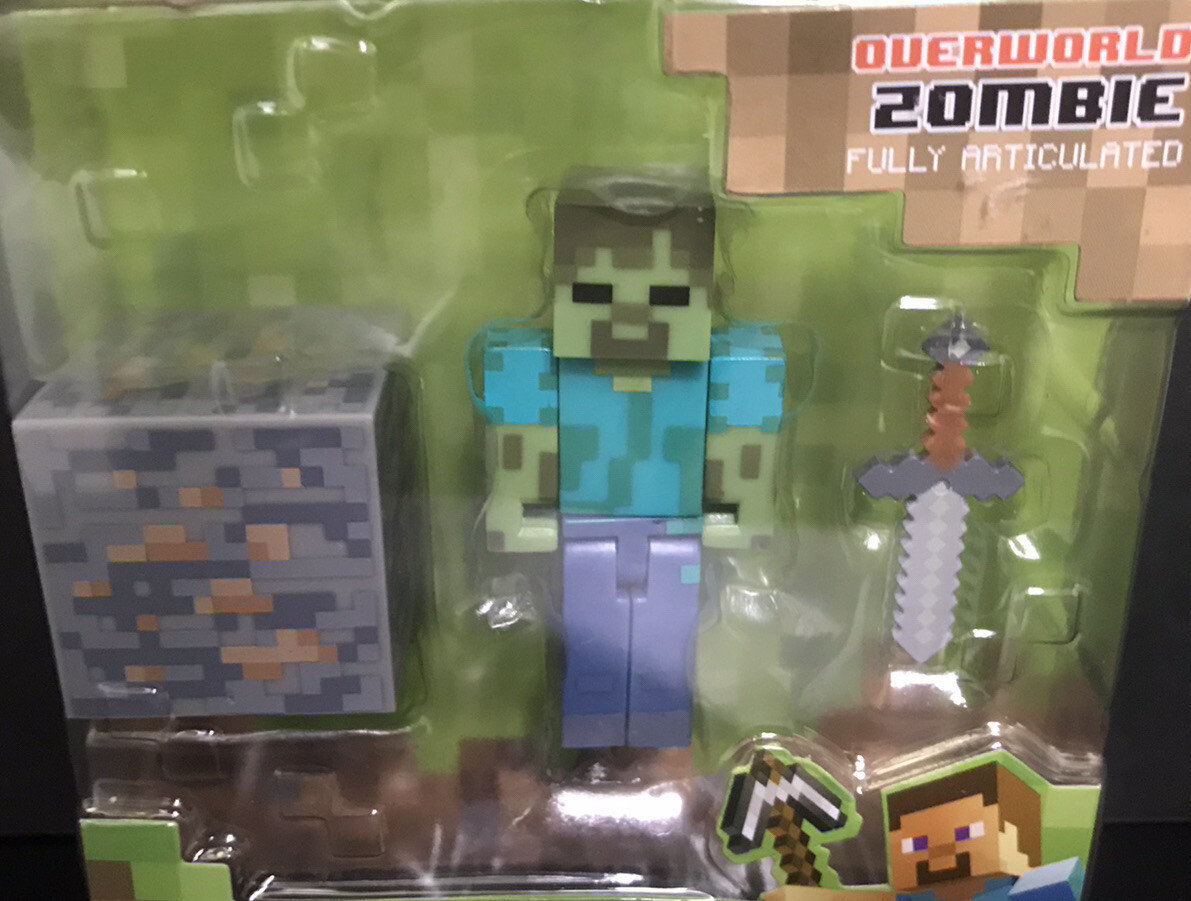 2014 Minecraft Series 1 Figure: OVERWORLD ZOMBIE (w/ Iron