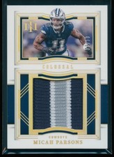 Micah Parsons 2023 Panini National Treasures Colossal Materials Gold 8/10
