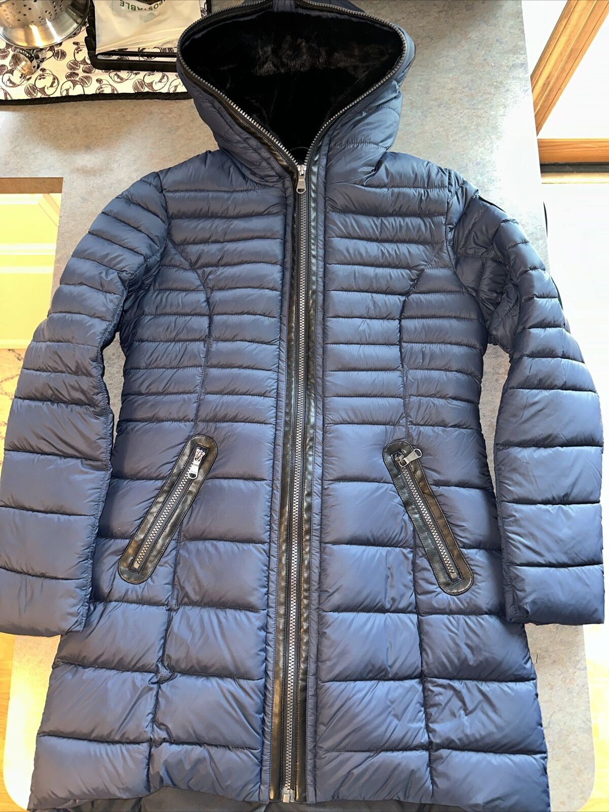 Pajar Canada CeCe Quilted Down Puffer  Jacket Winter Coat Blue P2F355F9TJ  Med🔥