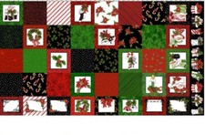 Loralie Design - Christmas Snow Lady Medley Quilting Panel- Snowman Poinsettia