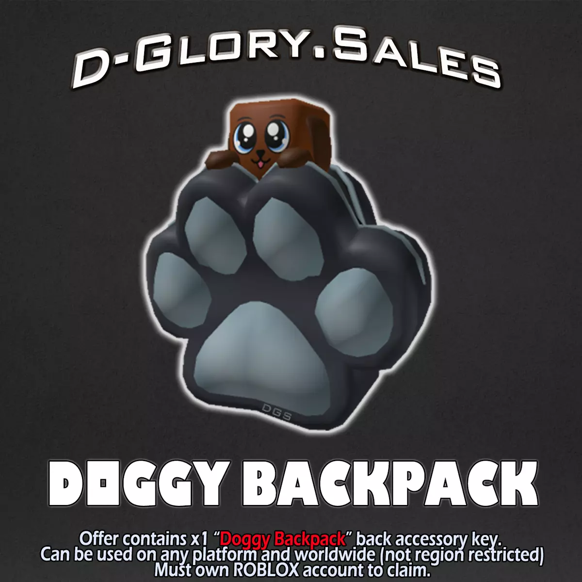 ROBLOX - Doggy Backpack (ALL Platforms)