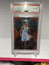 2019 Panini Select Red Prizm #72 Ja Morant 132/199 RC Rookie Gem Mint PSA 10