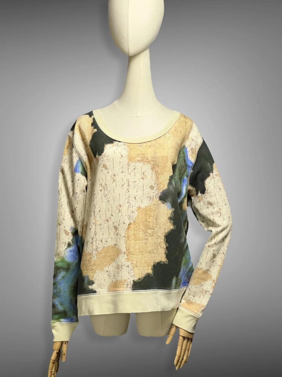 ACNE STUDIOS Women’s Sweatshirt Angle Printed Size S Oversized Long Sleeve Top