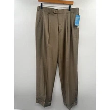 Perry Ellis Portfolio Men Size 34 x 32 Brown Neo-Luxe Performance Trousers