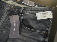 Vigoss Jeans Dark Blue Wash 36"x30" Women's 5-Pocket Straight Leg NWT