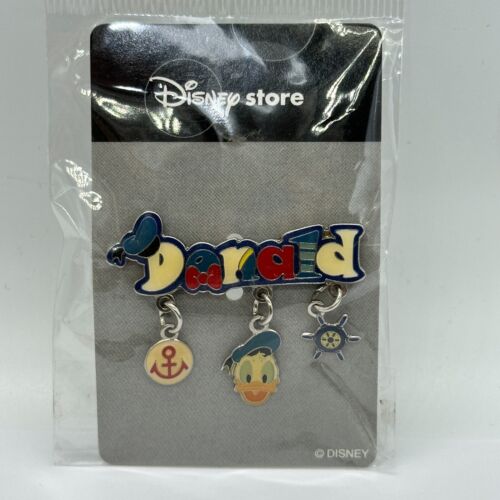 Disney Store JAPAN Pin Character Name Donald Duck - Picture 1 of 3