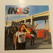 INXS Elegantly Wasted 2-Sided Searching Rock Band Rare Promo Poster Flat 12 x 12