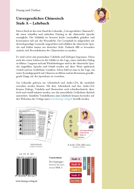 Thumbnail - Unvergessliches Chinesisch, Stufe A. Lehrbuch Hefei Huang