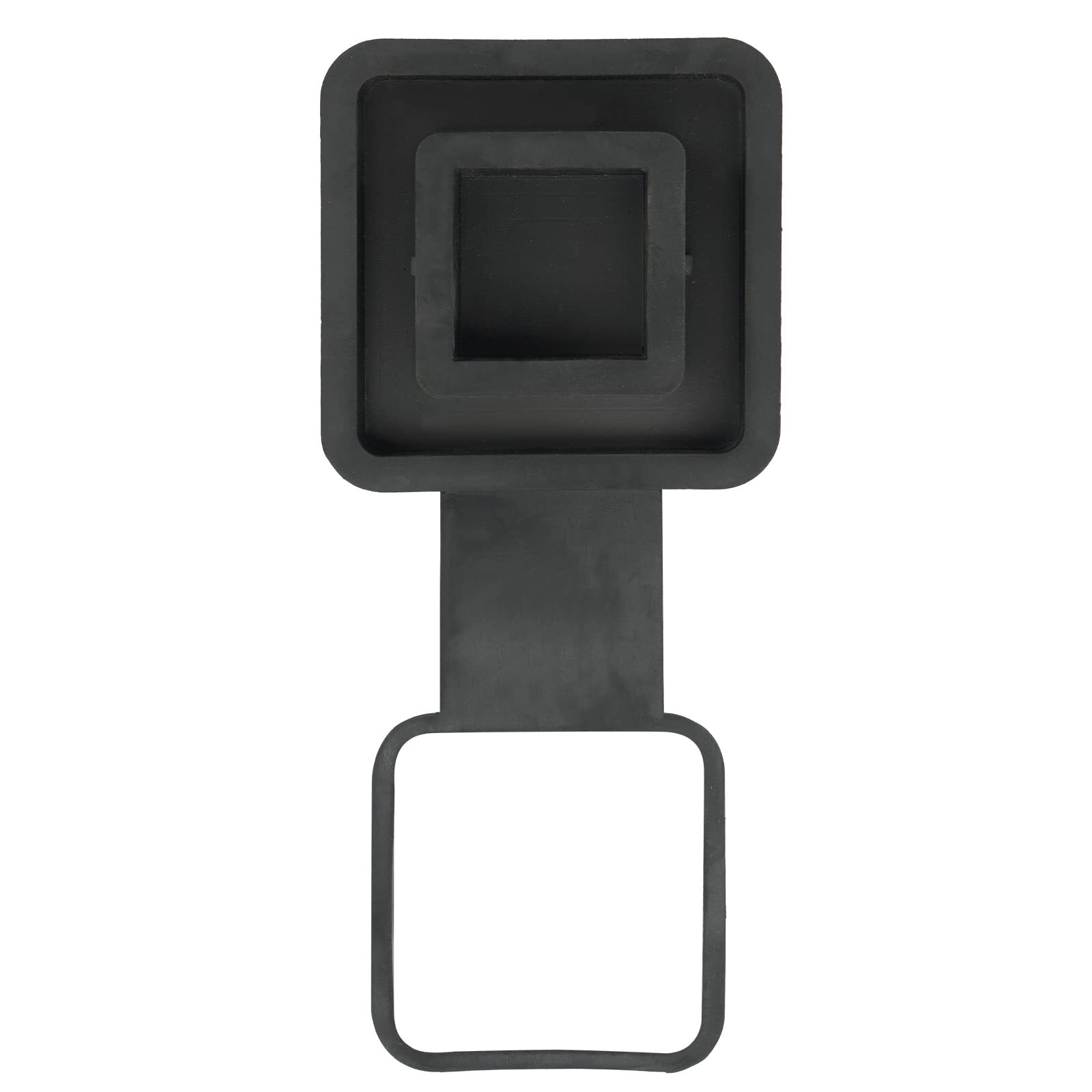 2" Rubber Hitch Receiver Cover 4-Way Flat Insert Black Tow Trailer Tube Plug Cap