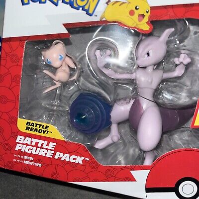 Pokemon Battle Figure Set 2 Pack Mew and Mewtwo Deluxe Action Ready