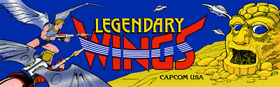 Legendary Wings Arcade Marquee For Reproduction Header/Backlit Sign