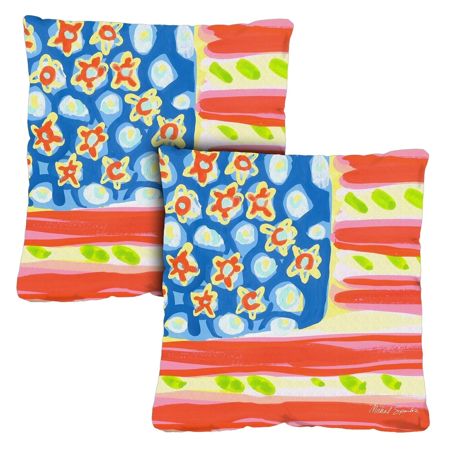 100% Polyester Floral Patriotic Home Décor Pillows