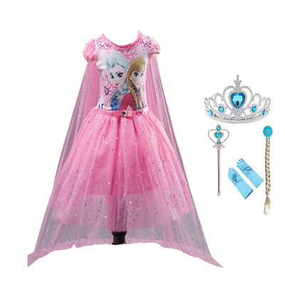 Toddler Princess Elsa Anna Frozen Role Cosplay Dress up Costume
