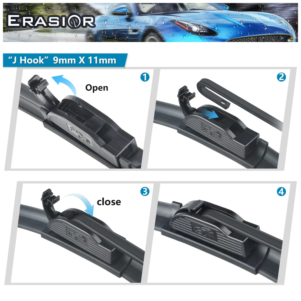 Erasior All Season Windshield Wiper Blades Fit For Chevrolet P30 1999-1993 - Image 3 of 4