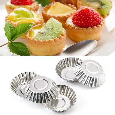 100pcs stainless steel mold for egg tarts, thickened material