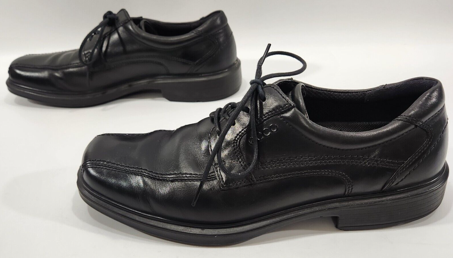 SAOLA Scarpe eleganti uomo Ecco Austin nere taglia 43 US 9 pelle Oxford punta quadrata stringate
