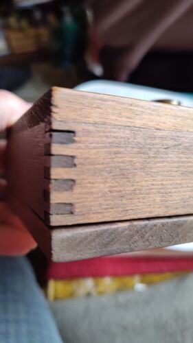 vintage wooden card box - Picture 3 of 9
