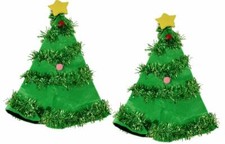 Merry Brite Christmas Tree Hats 2 Pack for Adults and Teens
