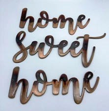 Home Sweet Home  Metal Wall Art Accents  approx 4" tall