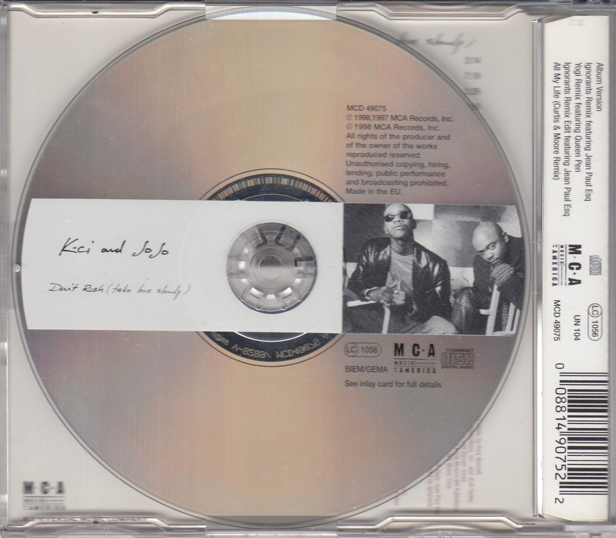 K-CI & JOJO Don´t Rush (Take Love Slowly) MCD 1998 RAR & WIE NEU