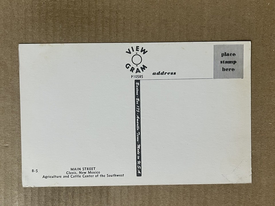 Postcard Clovis NM New Mexico Main Street Mesa Theatre Old Cars Vintage