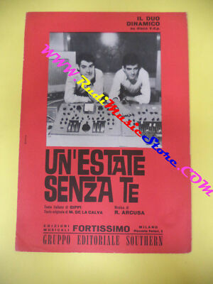 RARE UNESTATE SIN TE 1965 ARCUSA no cd lp single sheet music il duo dynamico un'estate sin te