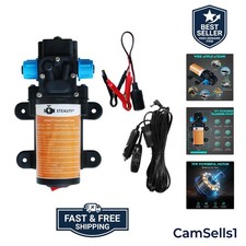 Lightweight 12V Fuel Transfer Pump 85GPH with Dual Power Cords Remote Switch