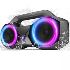 Bluetooth Speaker Wireless, 80W Loud Speaker with Deeper Bass, IPX7 Waterproo...