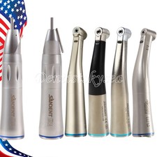 Dental Electric Handpiece Contra Angle 1:1 Straight Fiber Optic LED Nosecone