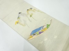 7665377: JAPANESE KIMONO / ANTIQUE FUKURO OBI / SILK / HEIZO TATSUMURA / WOVEN B