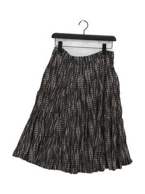 Jigsaw Damen Midirock UK 8 schwarz Viskose mit Polyester Midi A-Linie