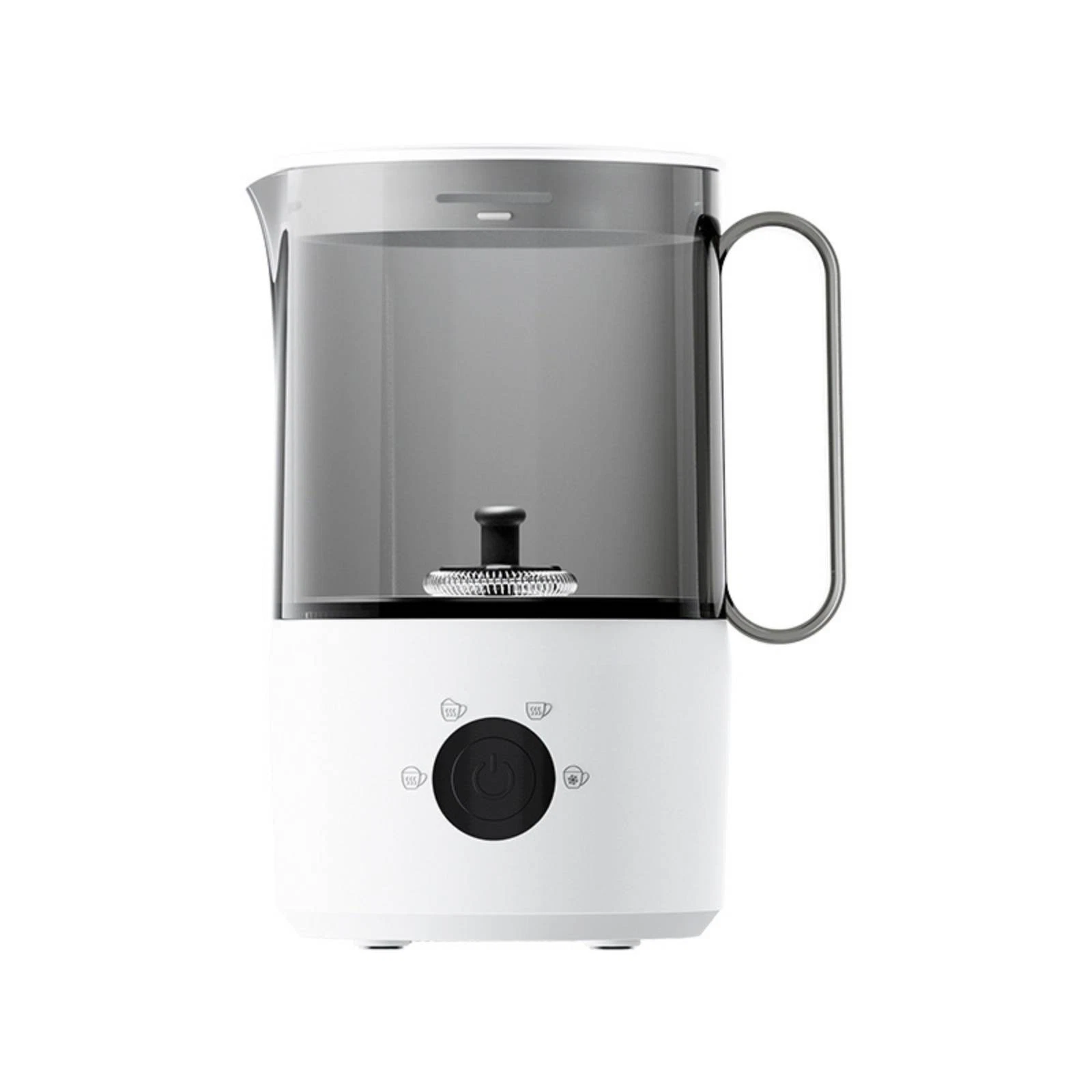 Electric Milk Frother Fill Lines Milk Foam Appliance White Base