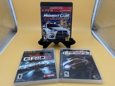 PS3 Racing Bundle Grid 2,Midnight Club,Need For Speed Carbon Tested Working