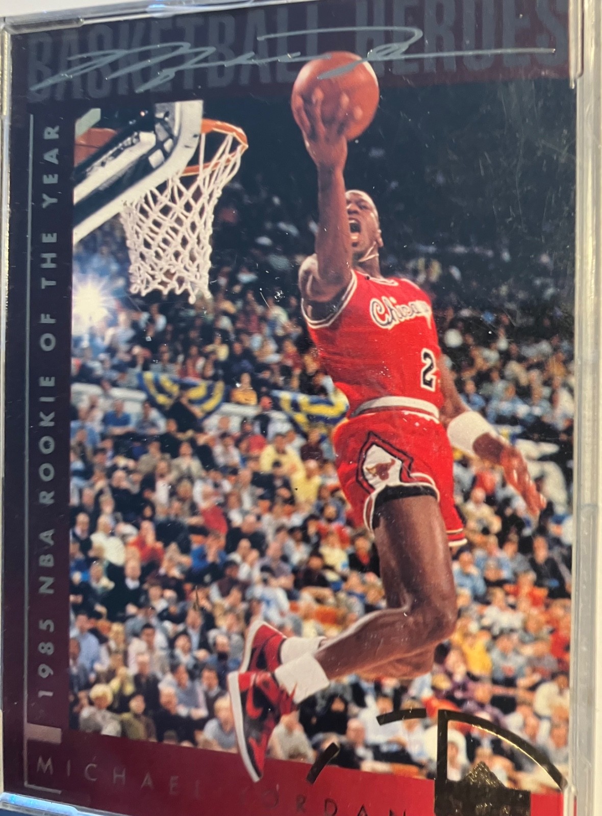 Michael Jordan NBA Rookie Of The Year 1996 Upper Deck Authenticated 776/1985