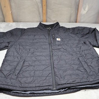 Carhartt Gilliam Jacket Mens XXL Tall Black Rain Defender Relaxed Fit Light READ