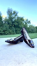 fs/ny French Sole Tortoise Patent Leather Pumps W/ Small Heel. 8B