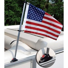 Taylor Made 922 30" Pontoon Pole Socket w 16" x 24" U.S. Flag