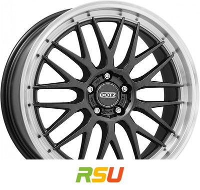 Dotz Bilbao gunmetal/polished lip 7x17'' ET38 LK4 100 ML 60.1 Alufelgen 17 Zoll