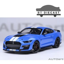 AUTOart FORD MUSTANG SHELBY GT-500 1/18 MODEL CAR GRABBER BLUE 73094