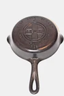 Vintage Griswold EPU Large Block Logo #4 Cast Iron Skillet Smooth Bottom (#702A)