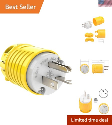 #ad #ad 20 Amp 250 Volt NEMA 6 20P Electrical Replacement Plug Listed Safety $12.99