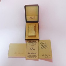 S.T. Dupont Gas Lighter w/ Box Guarantee Card Manual Vintage